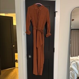 Elegant Burnt Orange Jumpsuit